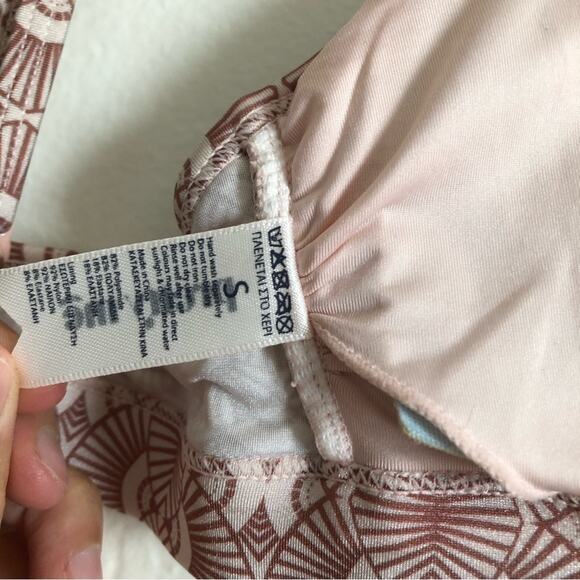 Pretty Me Swimwear Asymmetrical Shoulder Ruffle Geometric Swim Beach Bikini Top - Picture 8 of 8